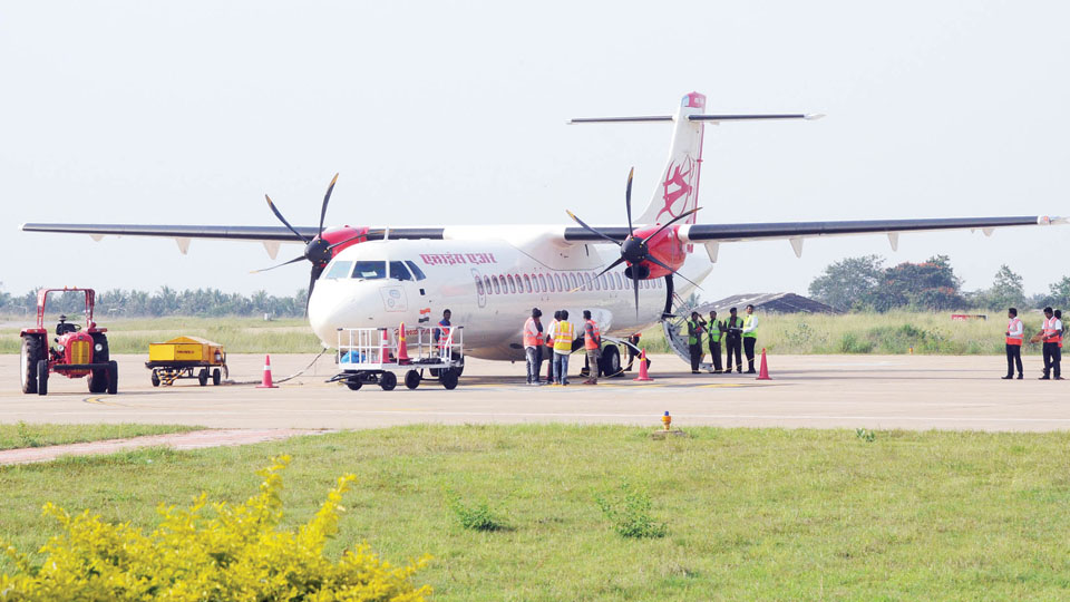 Decline of passenger traffic from Mysore Airport